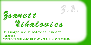 zsanett mihalovics business card